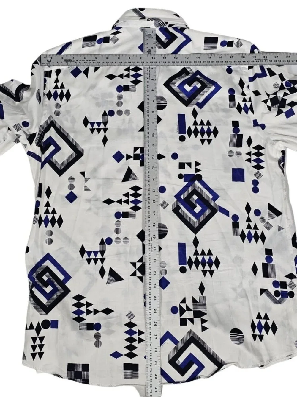 Gucci Mens Geometric Triangle Sphere Print Button Down Shirt Size 44 17.5*